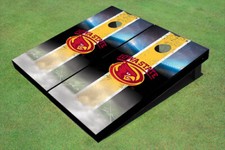 Iowa State University Cyclone Field Long Strip Matching Yellow Custom Cornhole B