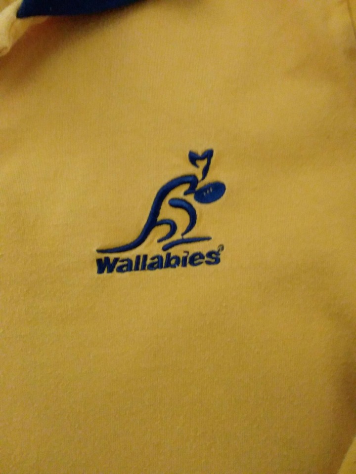 Kooga Wallabies Rugby Long Sleeve Shirt Gold/Navy Men's Large eBay