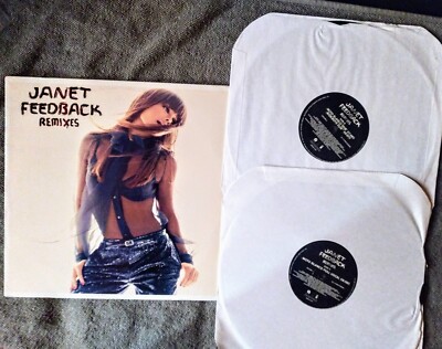 JANET JACKSON - FEEDBACK -REMIXES -  2 x US 12'' VINYL MAXI SINGLE - EX -
