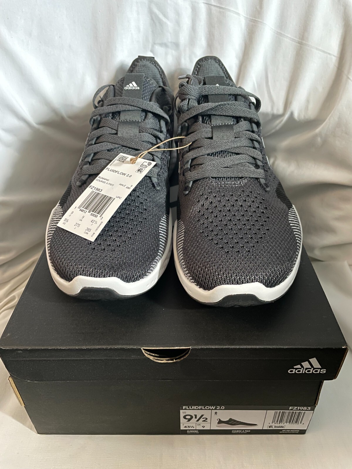 adidas Training Shoes Mens 9.5 Fluidflow 2.0 Gym Sneakers Core Black FZ1983  | eBay