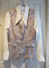 Vintage Sostanza Womens Blouse + Matching Vest~REDUCED~1990's~MADE IN USA FREE H