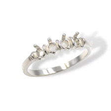 Deco Style 4 Stone Round Mothers Ring Mounting