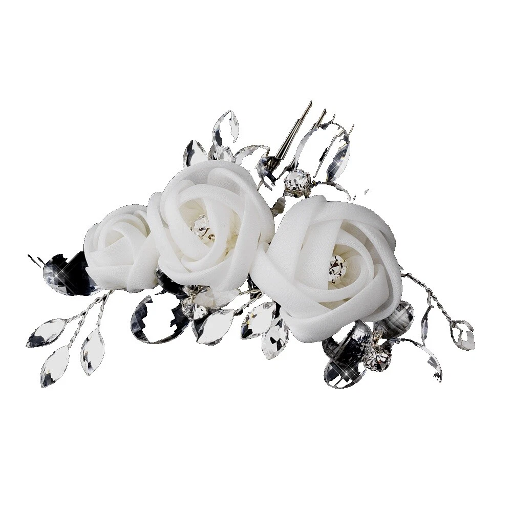 Accesorios para Cabello de chifón blanco de novia
