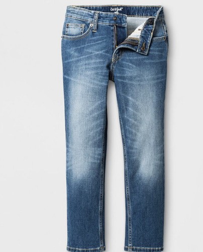 Cat & Jack Boys Jeans Skinny Size 12 Husky stretch with adjustable waist New - Picture 2 of 6