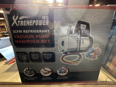 #ad XtremepowerUS 71097 3CFM or 4CFM Air Vacuum Pump HVAC A C Refrigeration Kit AC $90.00