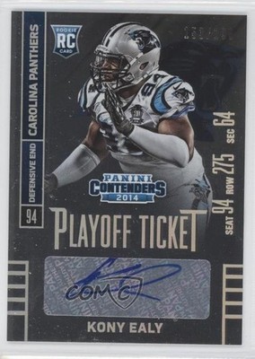 2014 Contenders Playoff Ticket /199 Kony Ealy (Seat Row Sec) Rookie Auto RC 2d9