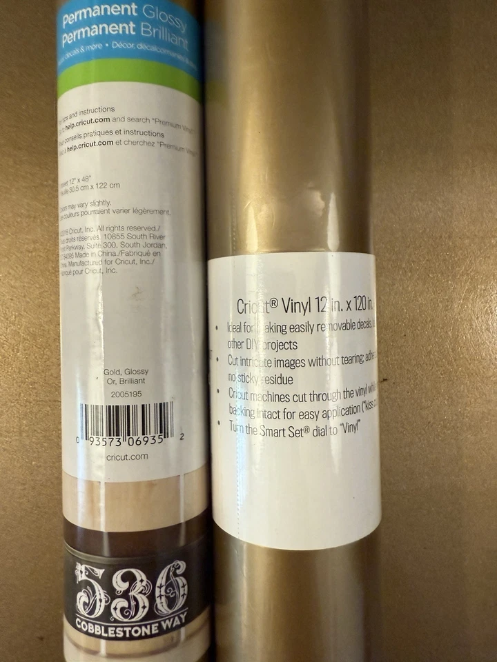 Cricut Gold Vinyl Set of 2 NEW - Image 3 of 3