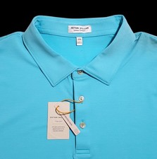 Peter Millar Crown Sport Summer Comfort Performance Striped Polo Blue 2XL