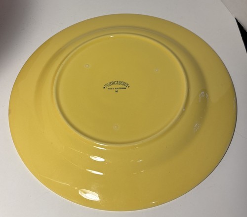 Vintage MCM Franciscan Pottery El Patio Yellow Plates Group Of 3 All Sizes - Picture 13 of 15