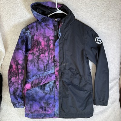 Volcom Snowboard Jacket Mens Large Fifty Fifty Galaxy Waterproof Lined RARE