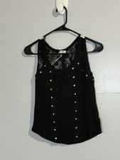 Miss Me BootBarn Black Rhinestone Ribbed Tank NWT Women Sz XL Country Stagecoach