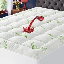 Waterproof Queen Size Mattress Topper Viscose Derived from Bamboo, Extra Thick M