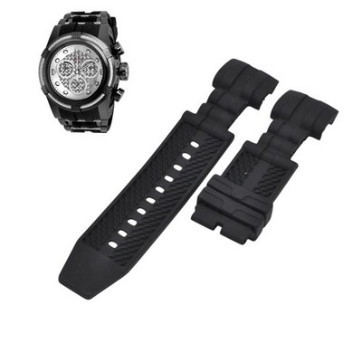 JT 20414 26mm Black Rubber Watch Strap For Invicta