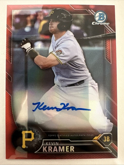 2016 Bowman Chrome Kevin Kramer #CPA-KK Red Refractor /5 Auto Pirates - TCCCX