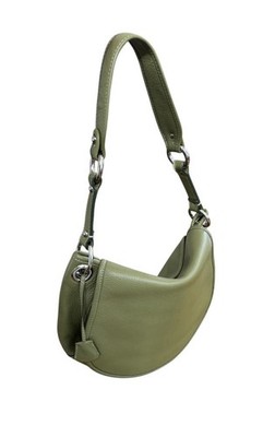 Vintage Banana Republic Pistachio Green Leather Saddle Crescent