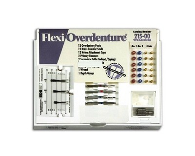 Essential Dental Systems 215-00 Flexi-OverDenture Posts Titanium Intro Kit