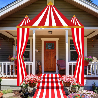 4 Pcs Carnival Circus Tent Decorations Carnival Entryway Door Party Decor Awning