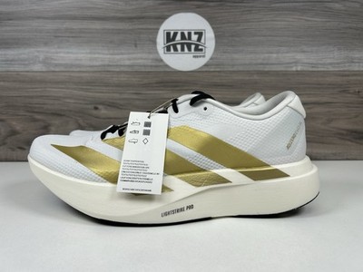 Adidas ADIZERO EVO SL Woven White Gold Black (JQ4441) Authentic