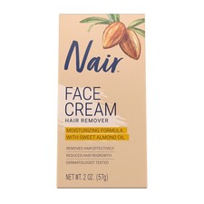 Nair Hair Remover Moisturizing Face Cream, with Sweet 2 Ounce Pack of 1 , no