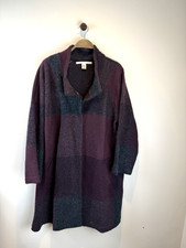 Max Studio Black Plum Burgundy Grey Checked W...
