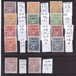 LV 1921 Latvia Latvija Lettland Mi. 77 86 MH