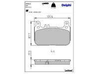 Delphi Bremsbelagsatz, Scheibenbremse LP3512 FüR MERCEDES-BENZ