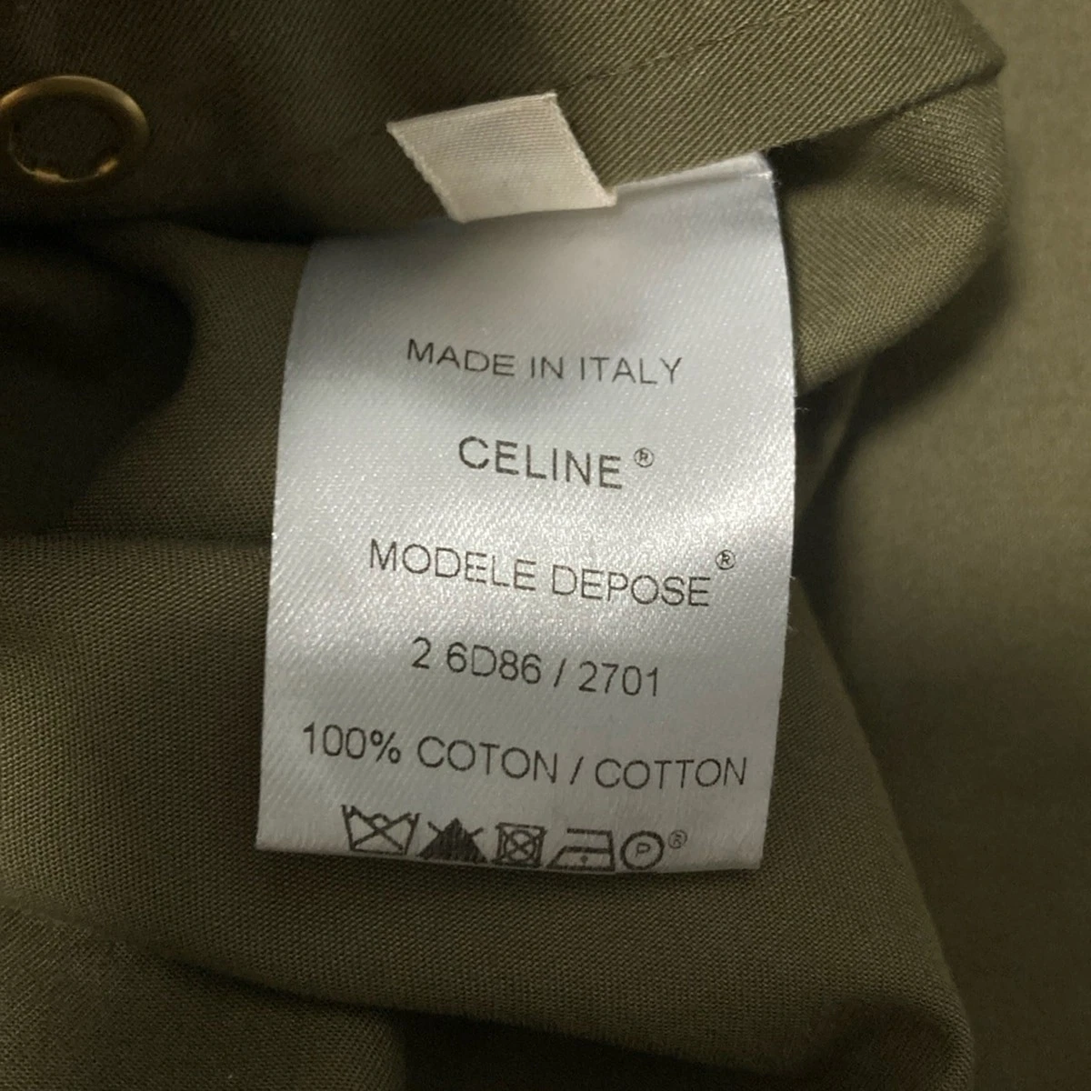 Autentico CELINE Vestito donna kaki