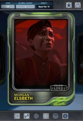 Star Wars Card Trader - Digital 2025 Base 54321 Tier 10 Morgan Elsbeth 2cc