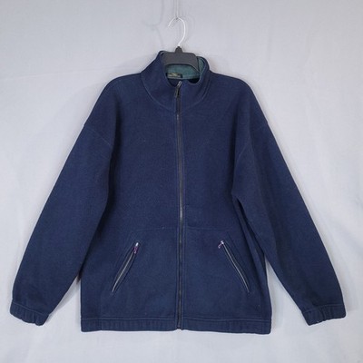 Marks & Spencer Men's Navy Fleece Jacket Large Zip Pockets UK Made