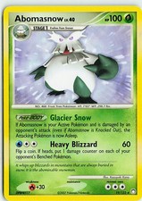 Abomasnow 19/123 Rare Mysterious Treasures Pokemon Damaged