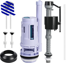 Dual Flush Valve Fill Valve Replacement Kit for 2-Piece Toilets Complete 3Inch