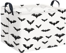 Rectangular Easter Basket Waterproof Storage Bin for Bedroom Collapsible Bat