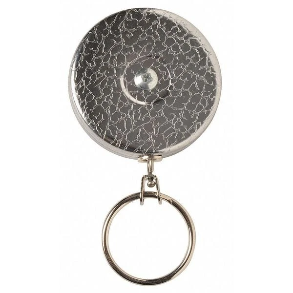 Carrete de llave, cromo, cadena de acero inoxidable, textura cromada, 0005-011 Foto 2 de 4