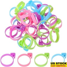 40Pcs Reusable Silicone Piping Bag Clips Baking Pastry Bag Ties Decorating New