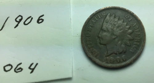 1906 - Indian Head Penny; Good condition #064