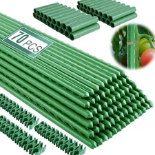 70-Pack 16-Inch Garden Stakes with Connectors and Clips