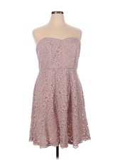 David's Bridal Women Pink Cocktail Dress 16
