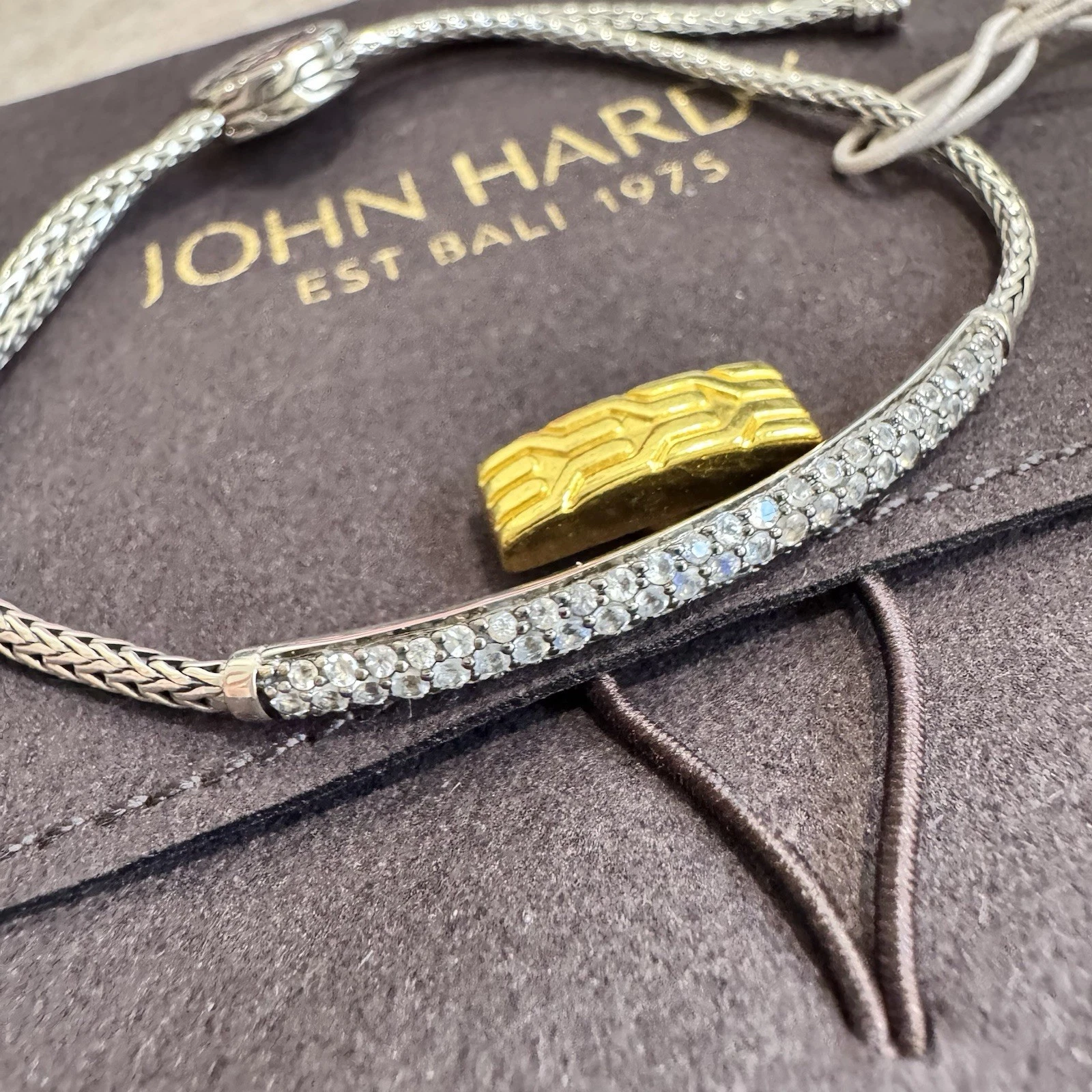 John Hardy Sterling Silver Rainbow Moonstone Bracelet Adjustable Size NEW