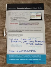 398- EBOOK ONLY access code for criminal law and its processes cases and…11th