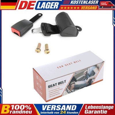 2-Punkt Beckengurt Sicherheitsgurt E4 Automatik Stapler Baumaschiene PKW Schwarz
