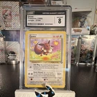 Pokémon TCG CGC 8 Eevee 51/64 Jungle Regular Common Unlimited English 1999