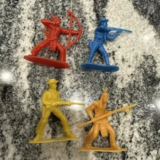 TIM MEE TOYS 2 .5” Plastic Colorful Cowboys & Indian Vintage
