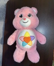 Care Bears True Heart Bear Pink Plush Toy with Heart Belly Embroidery