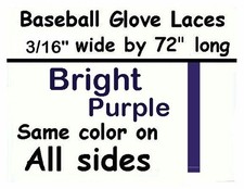 BASEBALL GLOVE Repair Leather laces PURPLE AC  4 laces 3/16"x72" Made in CANADA