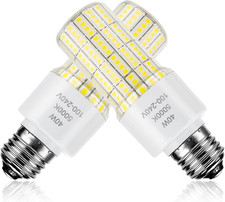 2 Pack 40W Led Light Bulb 300W Equivalent 5000 Lumens 5000K Daylight White Led