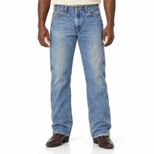 Wrangler 13MWZ Cowboy Cut Jeans Mens 35x34 Vintage Light Stonewash Cotton Denim