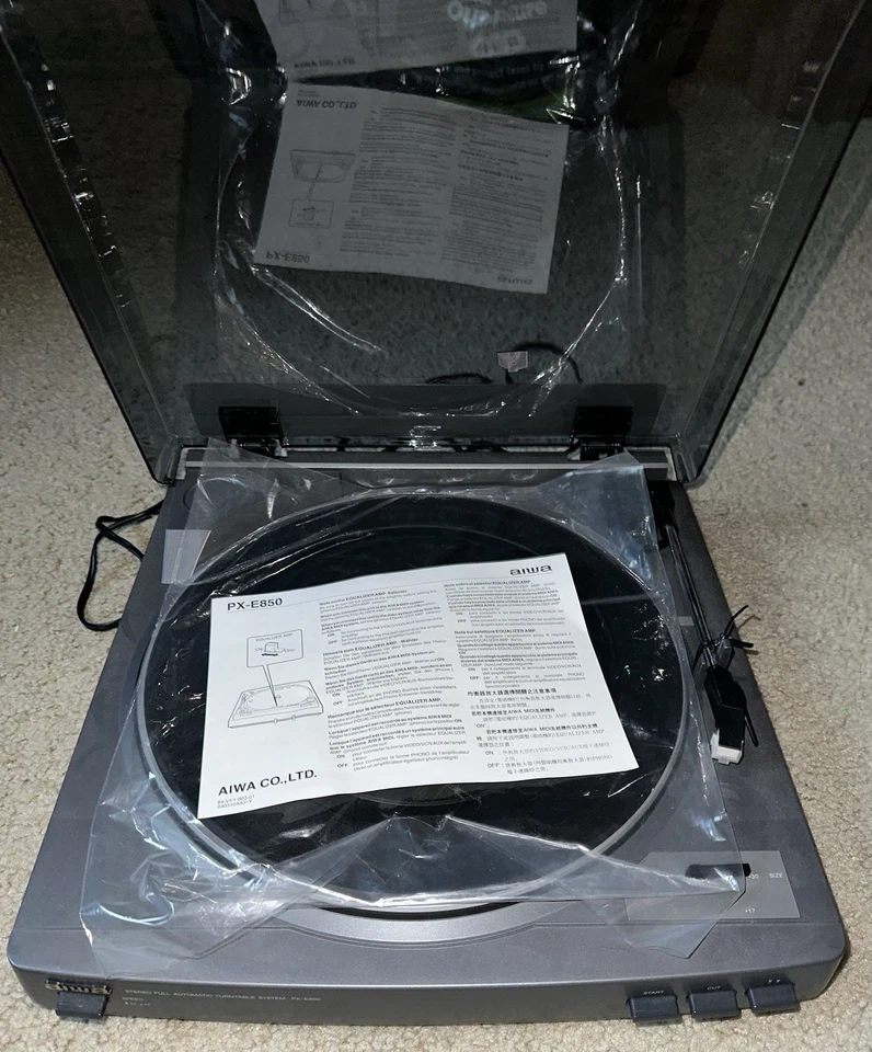 AIWA PX-E850 Full Automatic Stereo Turntable Vinyl Record Player 1995 Japanese - Image 2 of 2