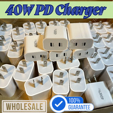 Fast USB C Charger Block PD 40W Dual Type C Power Adapter Wall Charger Plug Lot