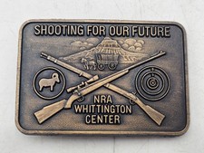 NRA Whittington Center Belt Buckle - Shooting For Our Future - Vintage