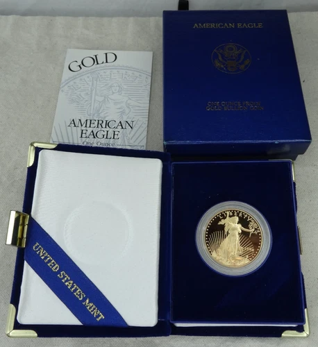 1994-W American Gold Eagle Proof 1 Oz US Mint $50 Coin OGP Box & COA